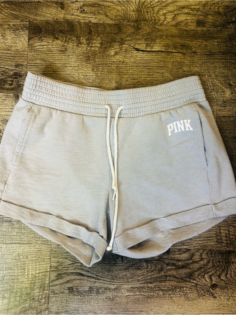 PINK Victoria's Secret Light Gray Athletic Lounge Shorts